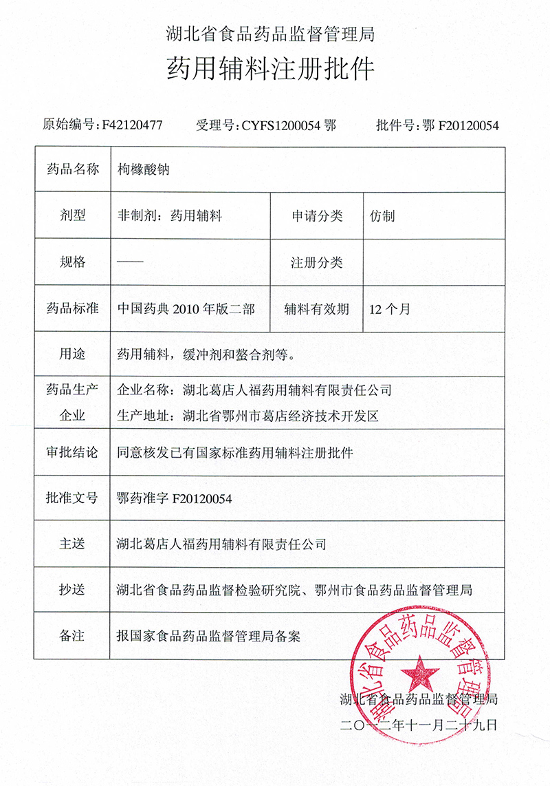 枸櫞酸、枸緣酸鈉